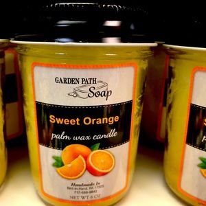 Candle sweet orange palm wax clean burning